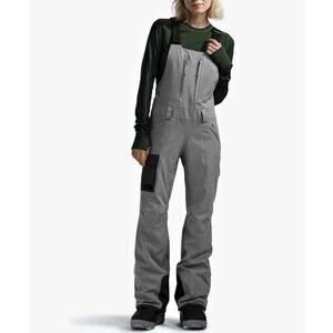 The North Face Women's Freedom Snow Bib Medium Gray Heather XS X-Small Regular
